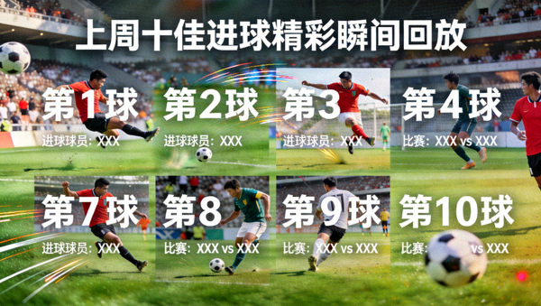 上周十佳进球精彩瞬间回放